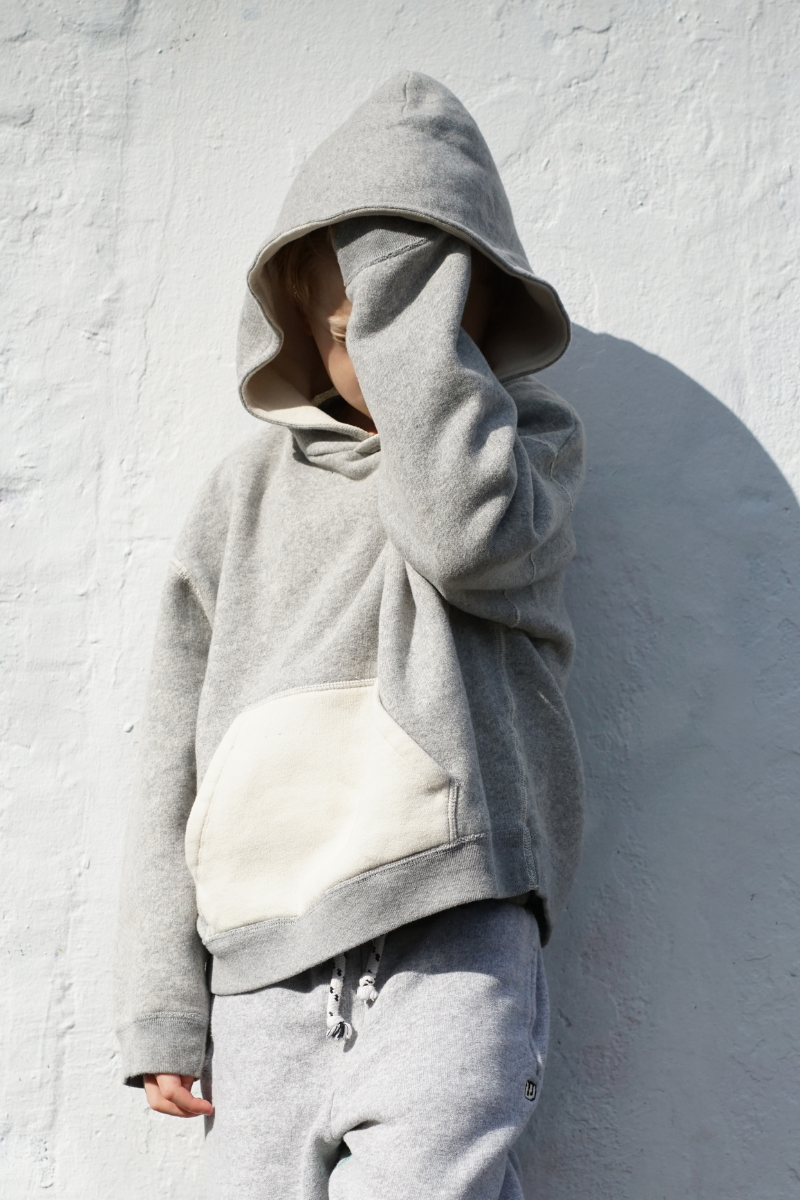 THE PERFECT GREY MARL + TIP-EX | KIDS GREY HOODIE